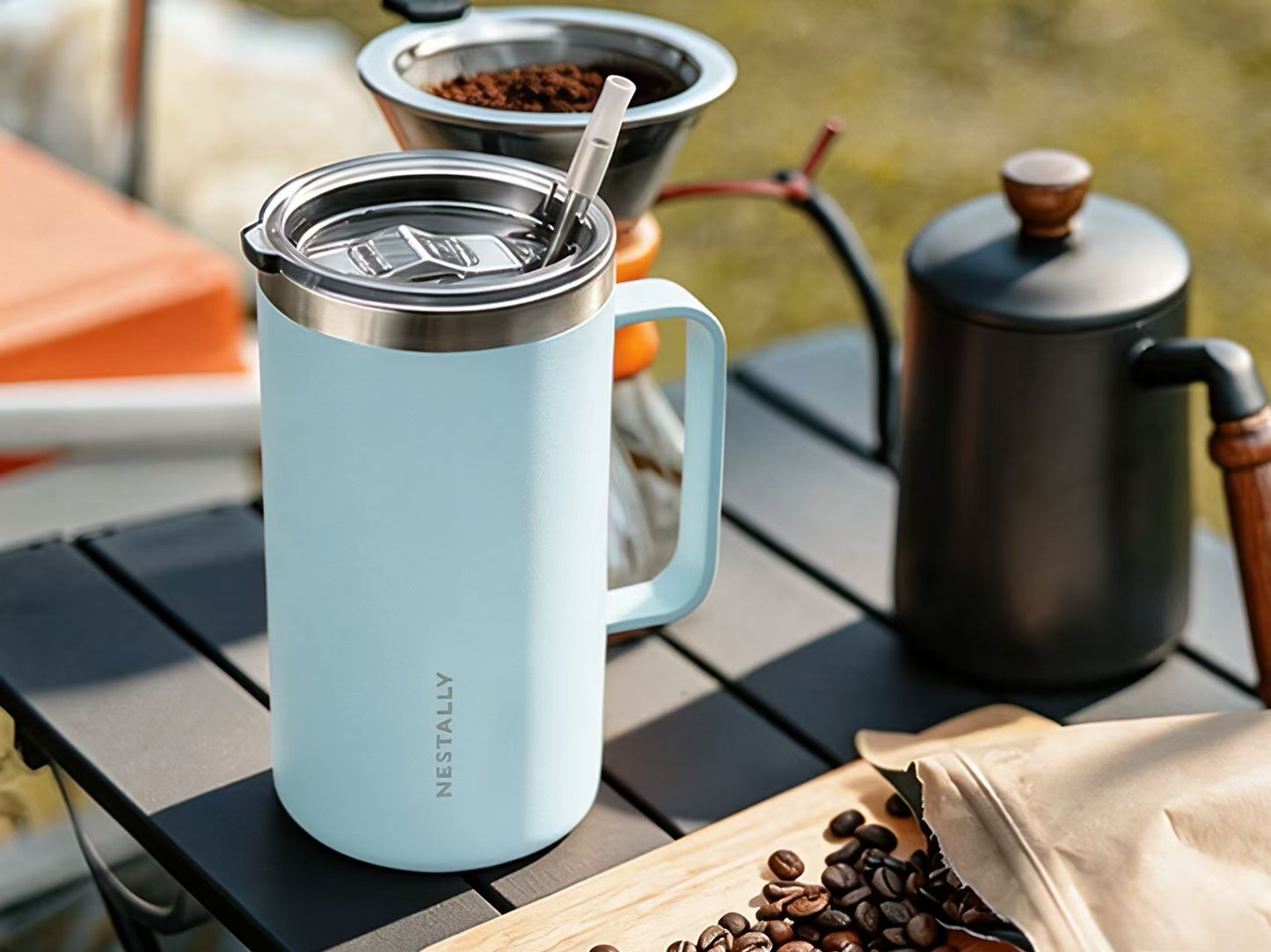 Cozy 20oz Stainless Steel Travel Mug with Handle