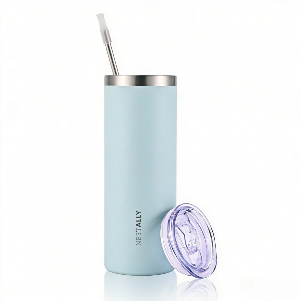 Chic 20oz Stainless Steel Travel Mug with Dual Lids