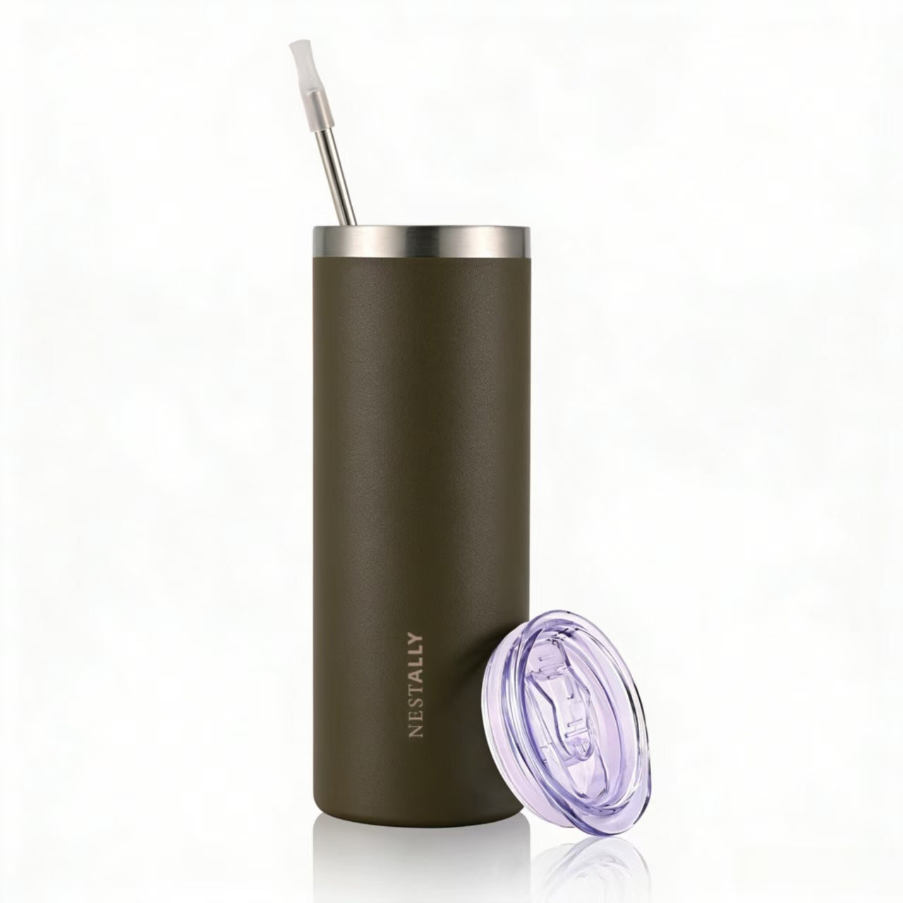 Chic 20oz Stainless Steel Travel Mug with Dual Lids