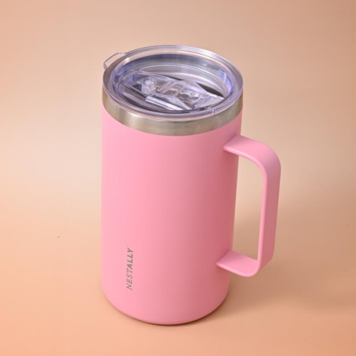 Cozy 20oz Stainless Steel Travel Mug with Handle