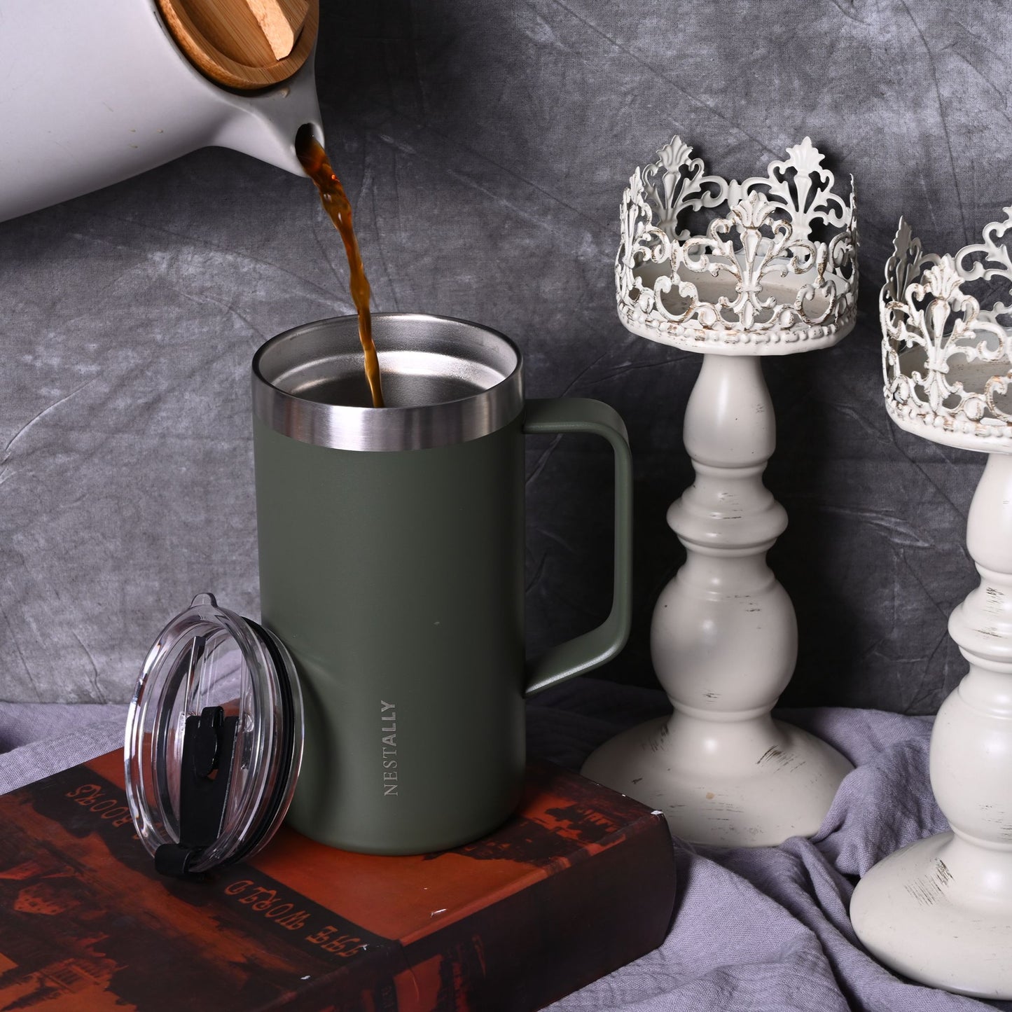 Cozy 20oz Stainless Steel Travel Mug with Handle