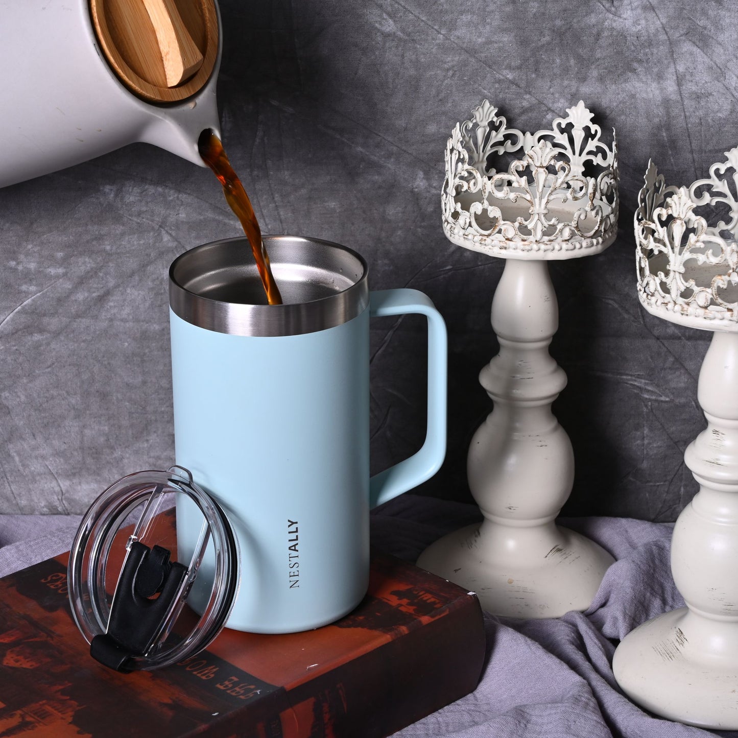 Cozy 20oz Stainless Steel Travel Mug with Handle