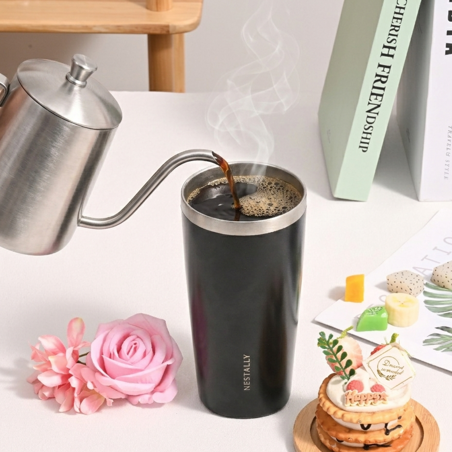 Crafted 20oz Tapered Stainless Steel Travel Tumbler