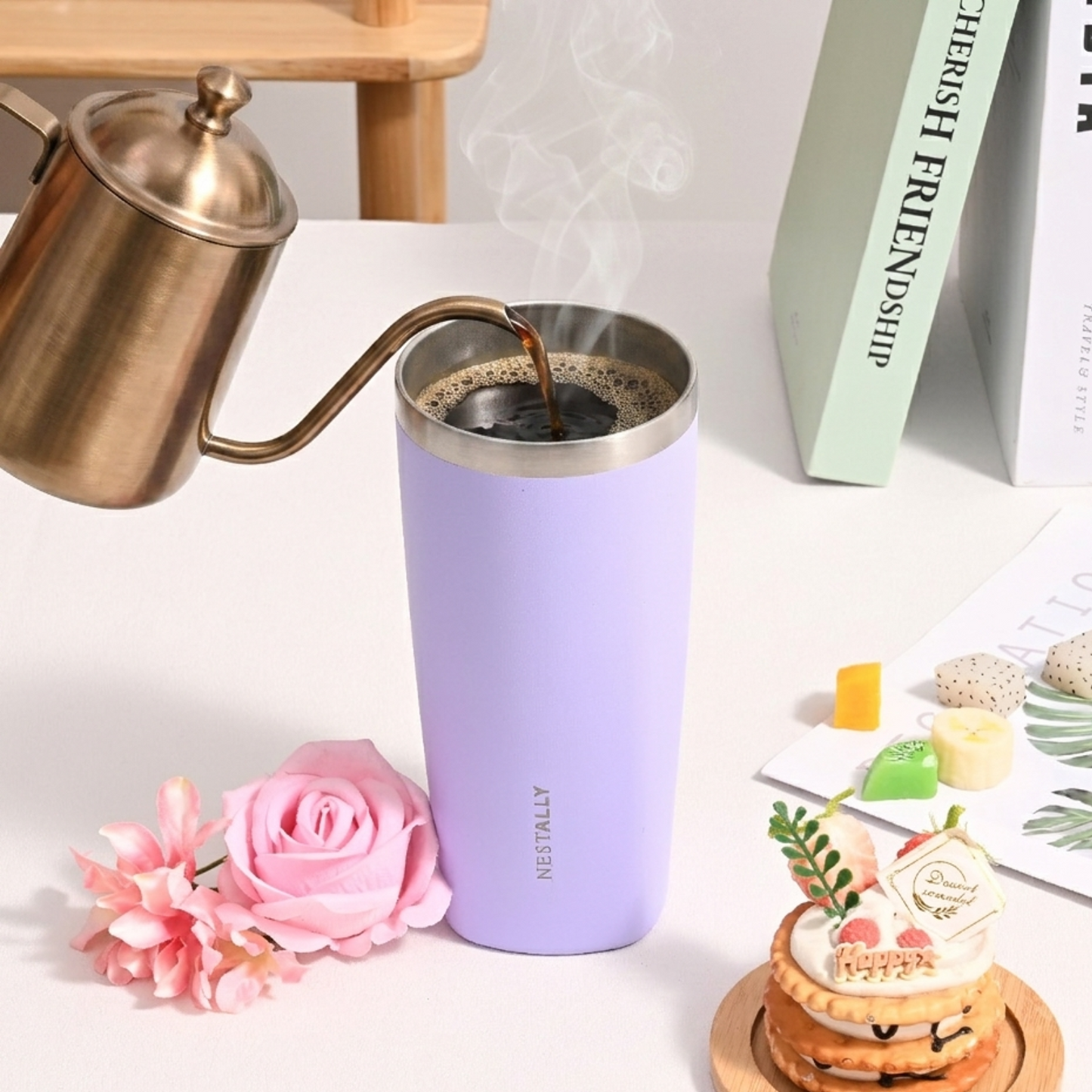 Crafted 20oz Tapered Stainless Steel Travel Tumbler