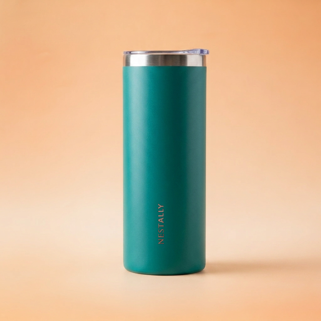 Chic 20oz Stainless Steel Travel Mug with Dual Lids