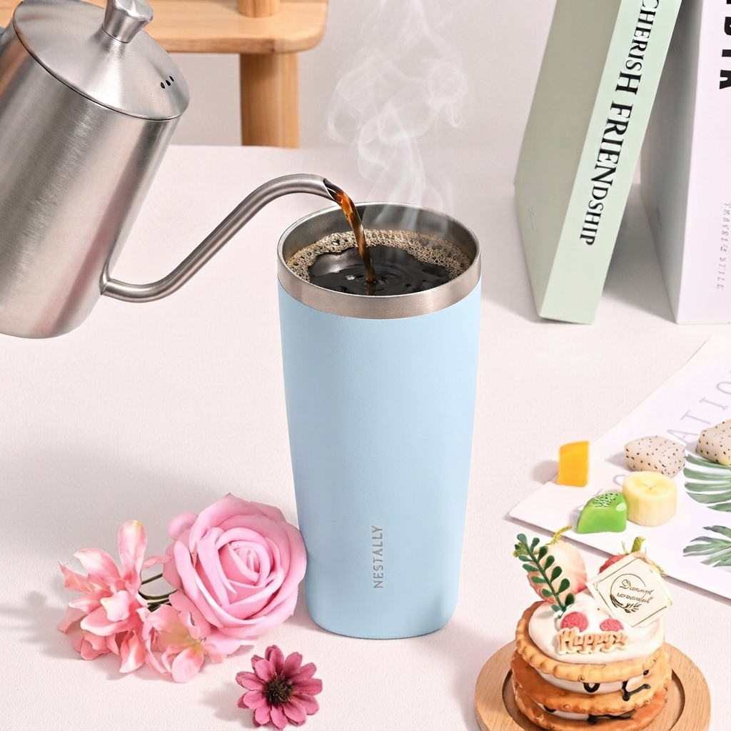 Crafted 20oz Tapered Stainless Steel Travel Tumbler