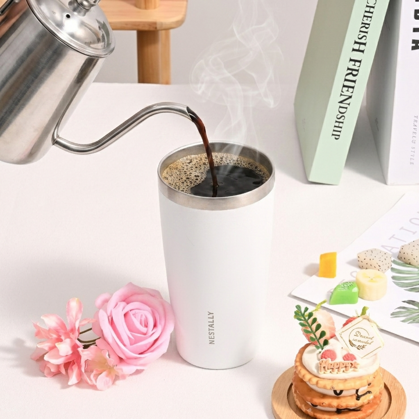 Crafted 20oz Tapered Stainless Steel Travel Tumbler