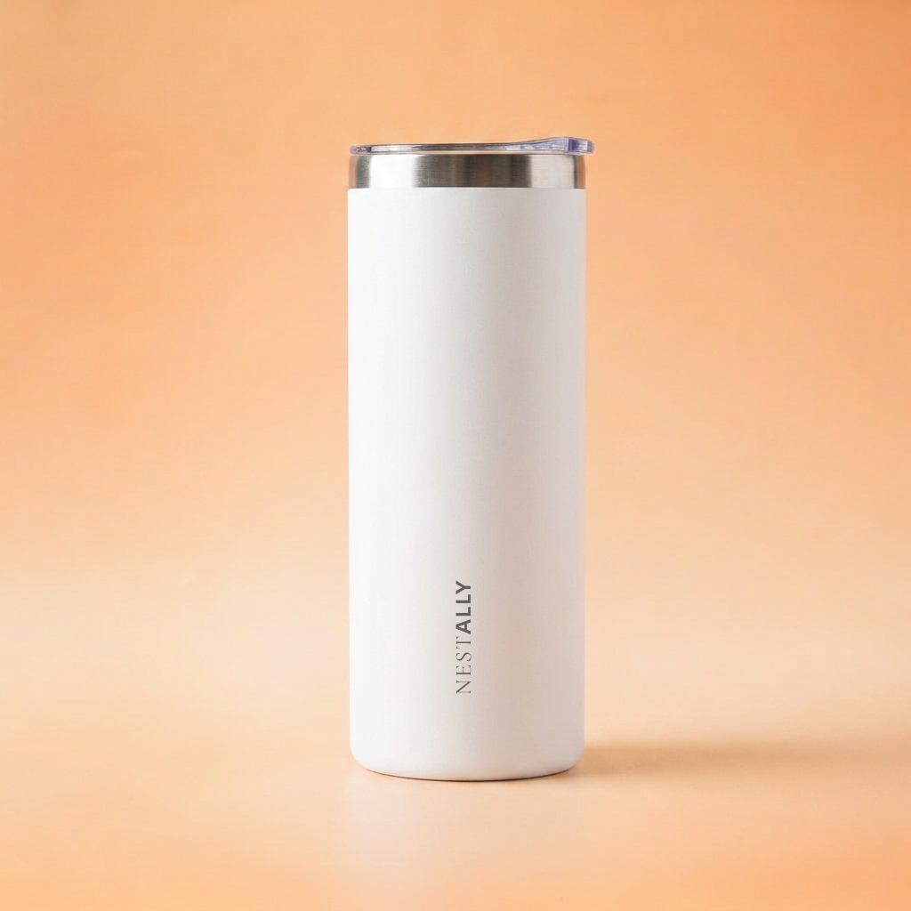 Chic 20oz Stainless Steel Travel Mug with Dual Lids