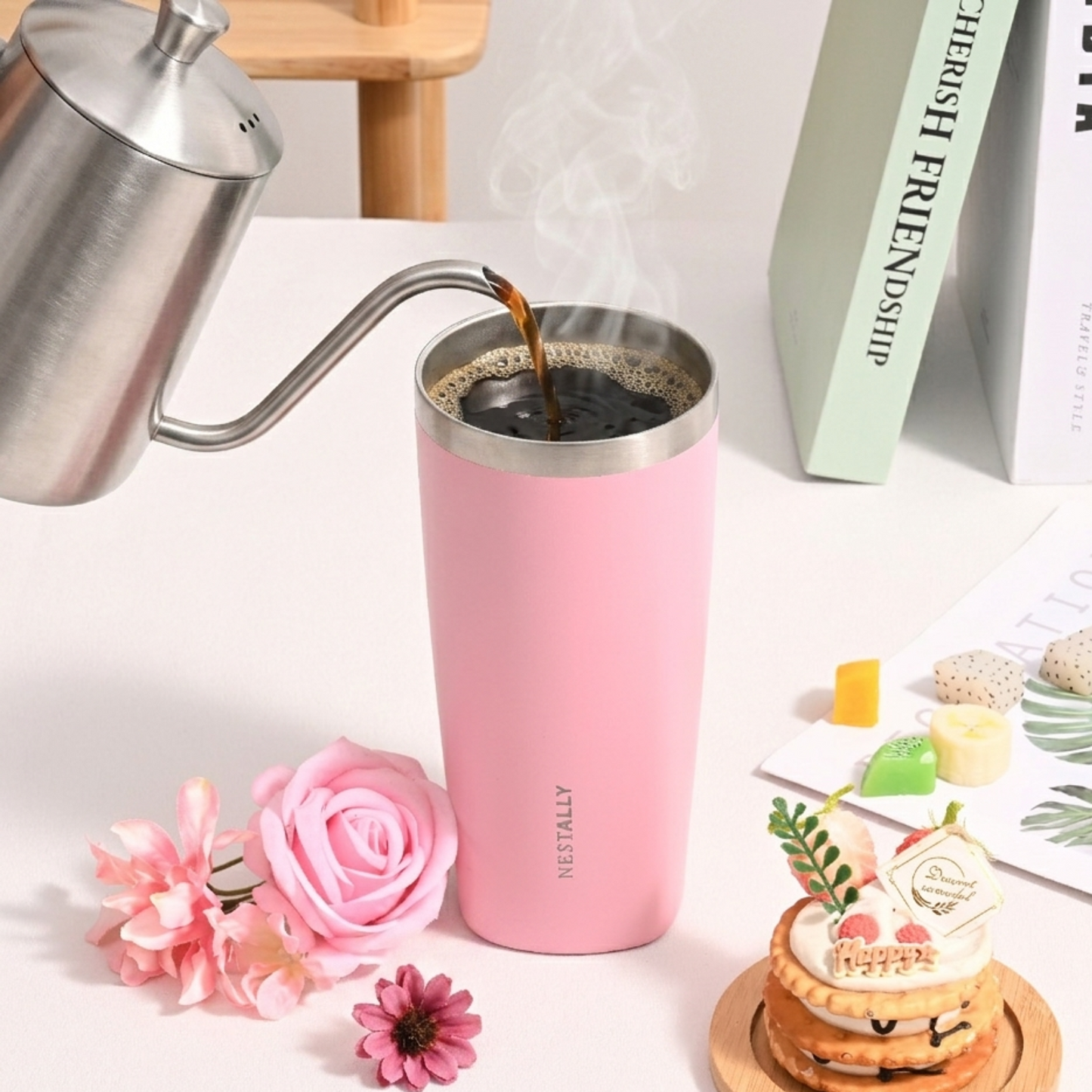 Crafted 20oz Tapered Stainless Steel Travel Tumbler