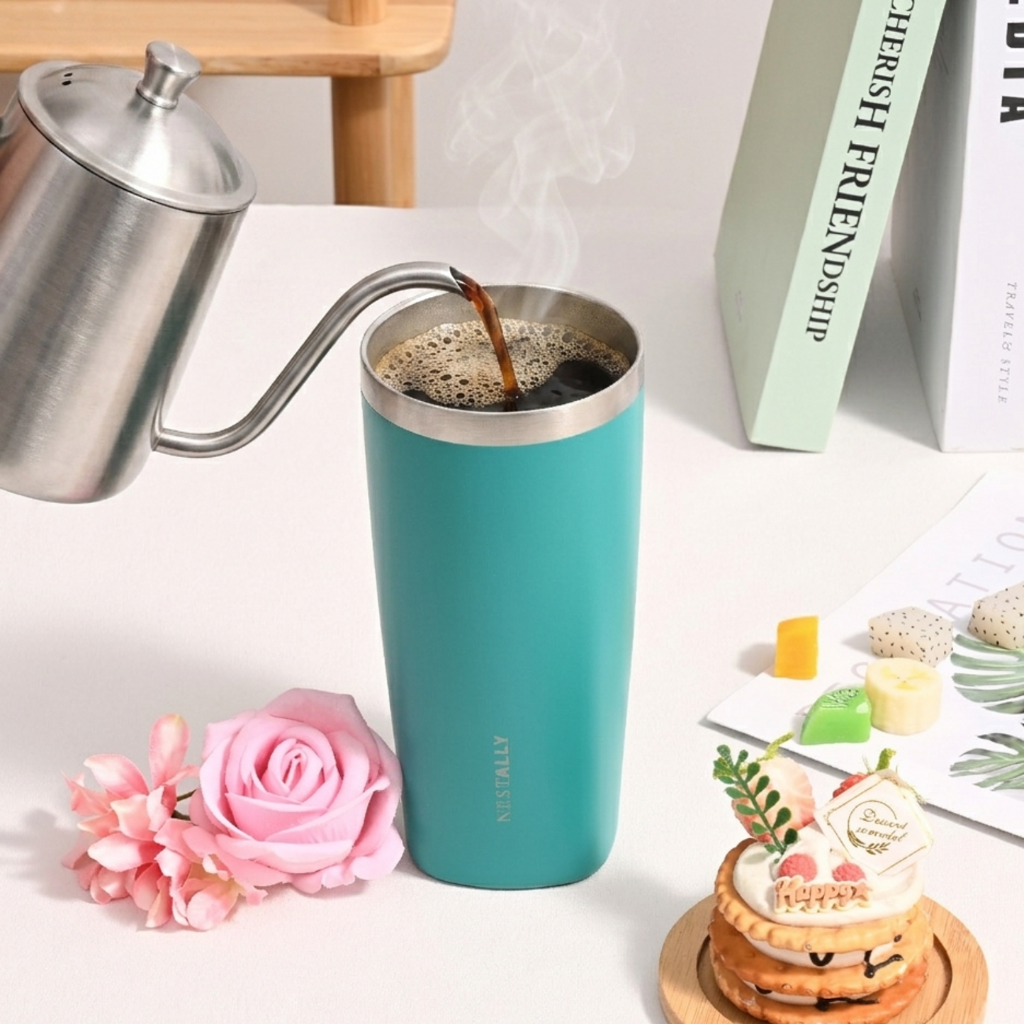 Crafted 20oz Tapered Stainless Steel Travel Tumbler