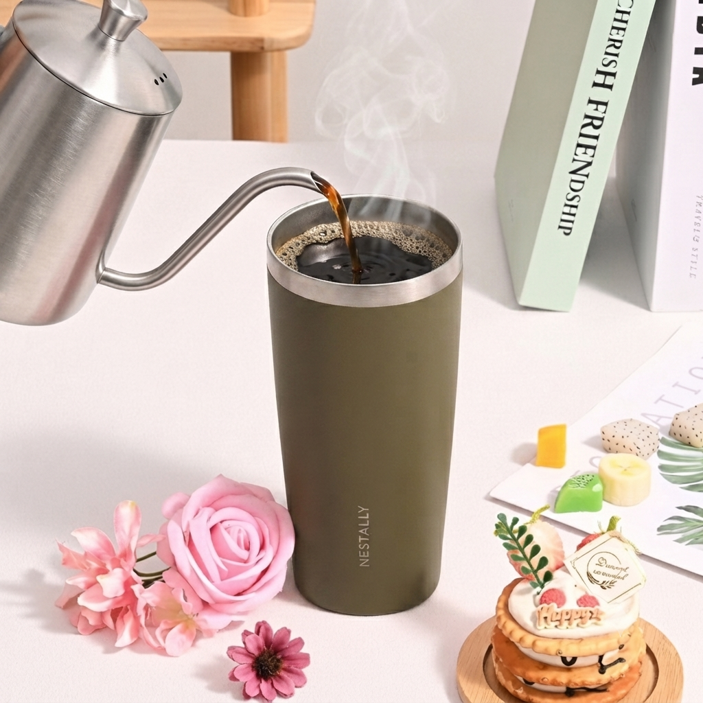 Crafted 20oz Tapered Stainless Steel Travel Tumbler