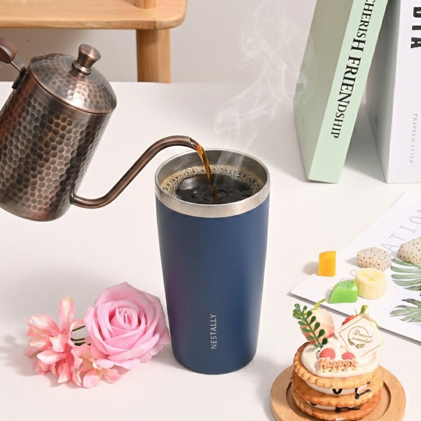 Crafted 20oz Tapered Stainless Steel Travel Tumbler