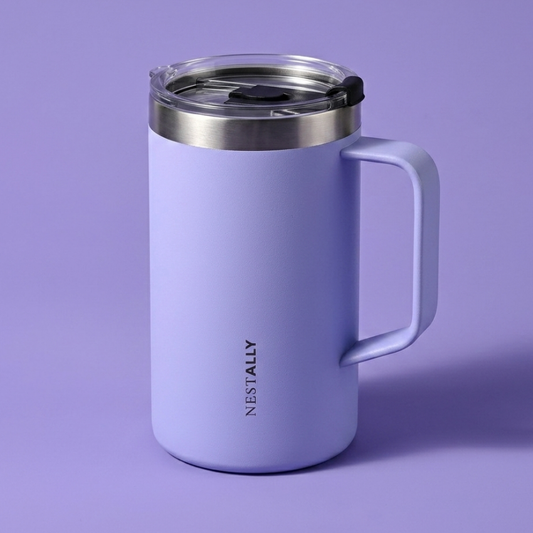 Cozy 20oz Stainless Steel Travel Mug with Handle